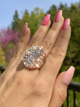 Oval Acrylic Crystal Ring Clear