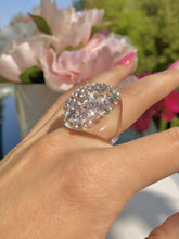 Oval Acrylic Crystal Ring Clear