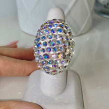 Glam Queen Lucite Ring Aurora Borealis