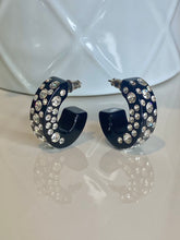 Monroe Acrylic Crystal Earrings In Black