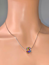 Lovely Lucite Necklace Multicoloured Crystals