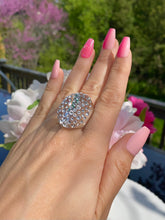 Oval Acrylic Crystal Ring Clear