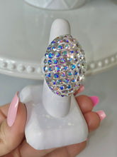 Glam Queen Lucite Ring Aurora Borealis