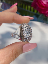 Oval Acrylic Crystal Ring Clear
