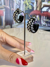 Monroe Acrylic Crystal Earrings In Black