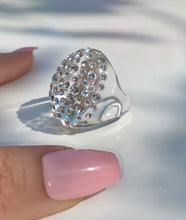 Oval Acrylic Crystal Ring Clear