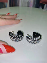 Monroe Acrylic Crystal Earrings In Black