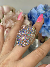 Glam Queen Lucite Ring Aurora Borealis