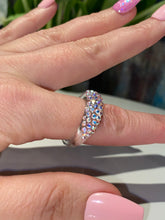 Aurora Borealis Crystal Clear Acrylic Ring