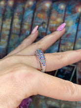 Aurora Borealis Crystal Clear Acrylic Ring