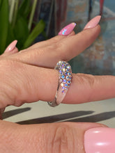 Aurora Borealis Crystal Clear Acrylic Ring