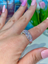 Aurora Borealis Crystal Clear Acrylic Ring