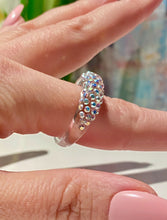 Aurora Borealis Crystal Clear Acrylic Ring