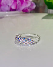 Aurora Borealis Crystal Clear Acrylic Ring