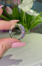 Aurora Borealis Crystal Clear Acrylic Ring
