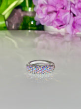 Aurora Borealis Crystal Clear Acrylic Ring