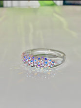Aurora Borealis Crystal Clear Acrylic Ring