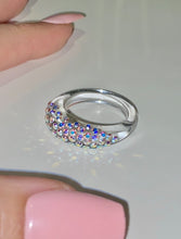Aurora Borealis Crystal Clear Acrylic Ring