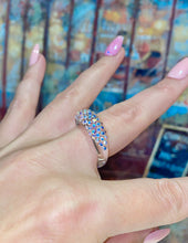 Aurora Borealis Crystal Clear Acrylic Ring