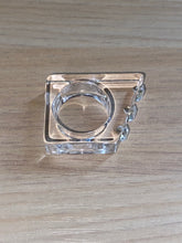 Art Deco Acrylic Ring Clear