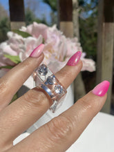 Art Deco Acrylic Ring Clear