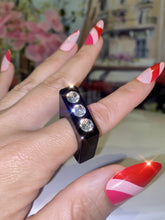 Art Deco Black Acrylic Ring