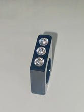 Art Deco Black Acrylic Ring