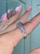 Clear Acrylic Ring With Crystal Rhinestones