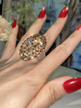 Glam Queen Lucite Ring In gold Crystals