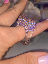 Rectangular Cube Ring In Aurora Borealis