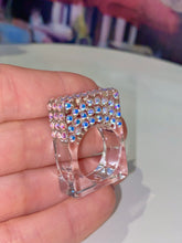 Rectangular Cube Ring In Aurora Borealis