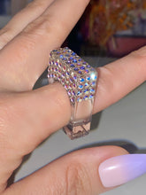 Rectangular Cube Ring In Aurora Borealis