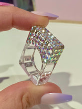 Rectangular Cube Ring In Aurora Borealis