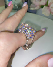 Rectangular Cube Ring In Aurora Borealis