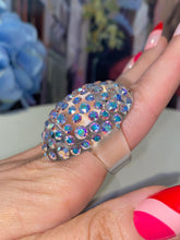 Glam Queen Lucite Ring Aurora Borealis