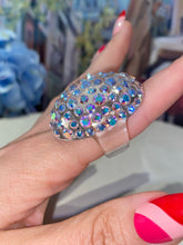Glam Queen Lucite Ring Aurora Borealis