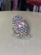 Glam Queen Lucite Ring Aurora Borealis