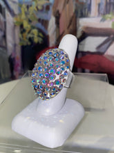Glam Queen Lucite Ring Aurora Borealis