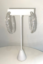 Red Carpet Acrylic Crystal Hoop Earrings Clear