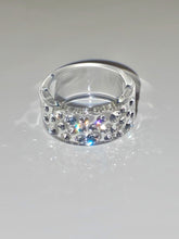 Clear Wide Band Acrylic Ring With Crystals