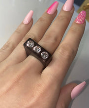 Art Deco Black Acrylic Ring