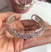 Moonlight Sparkle Acrylic Crystal Cuff Bracelet Clear