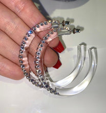 Red Carpet Acrylic Crystal Hoop Earrings Clear