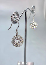 Clear Acrylic Ball Dangle Earrings With Crystal Rhinestones