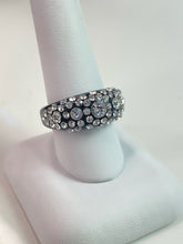 Black Acrylic Ring With Crystals