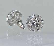 Clear Acrylic Stud Earrings With Crystal Rhinestones