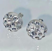 Clear Acrylic Stud Earrings With Crystal Rhinestones