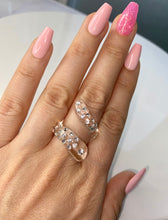 Spiral Acrylic Crystal Ring In Clear