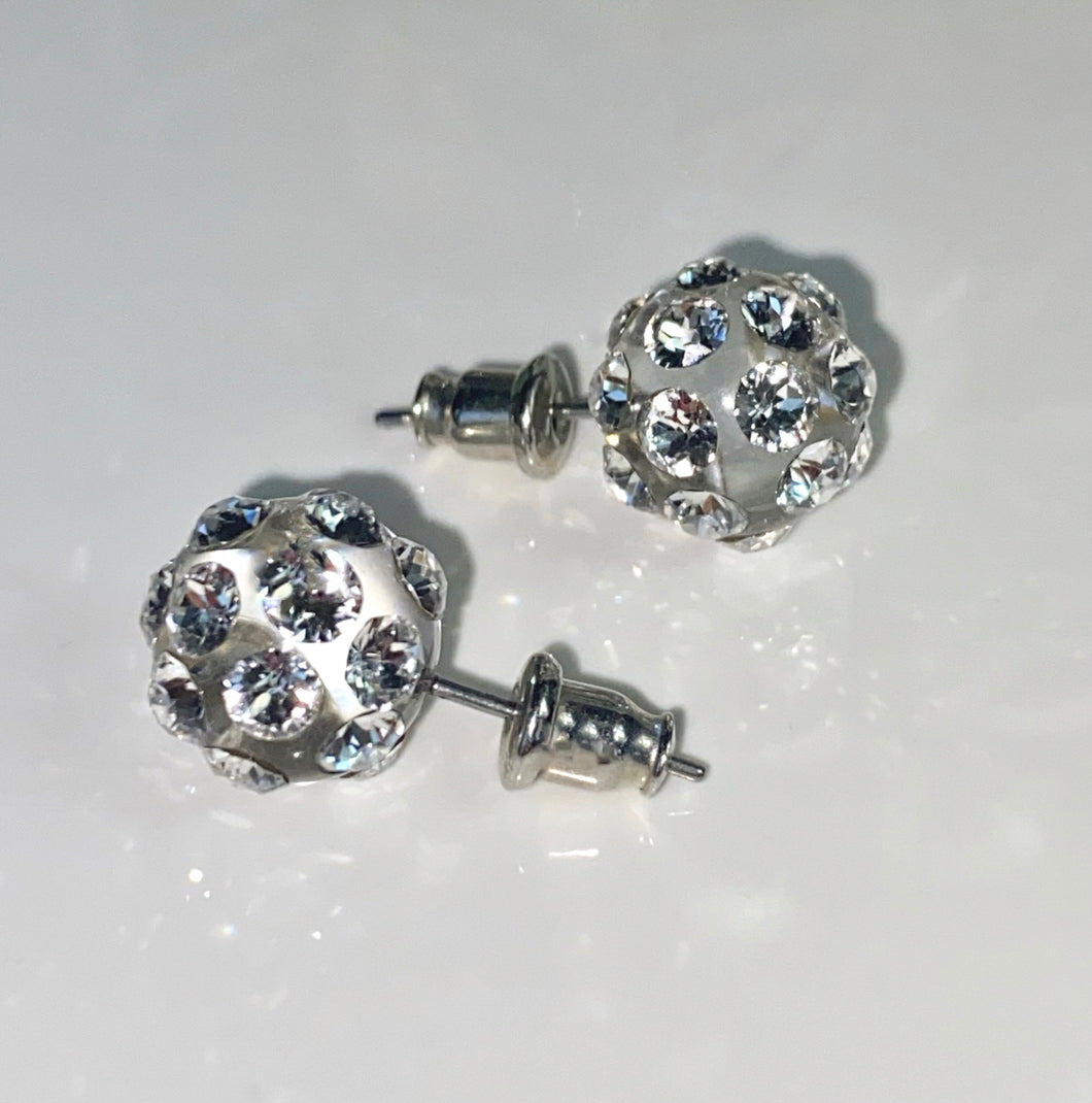 Sofia Acrylic Ball Studs In Clear