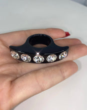 Lady Luxe Crystal Ring In black